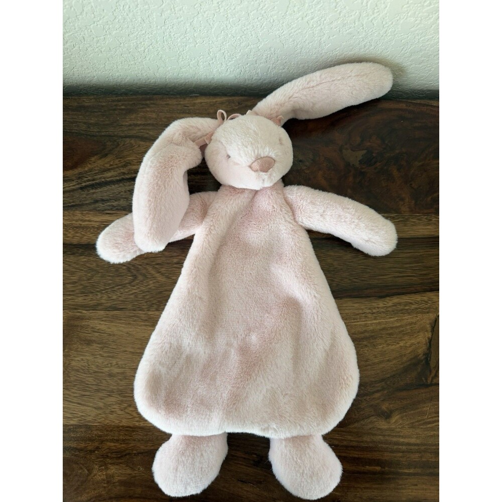Mudpie Bunny Rabbit Baby Lovey Plush Stuffed Animal Soft White Rare Baby Mud Pie